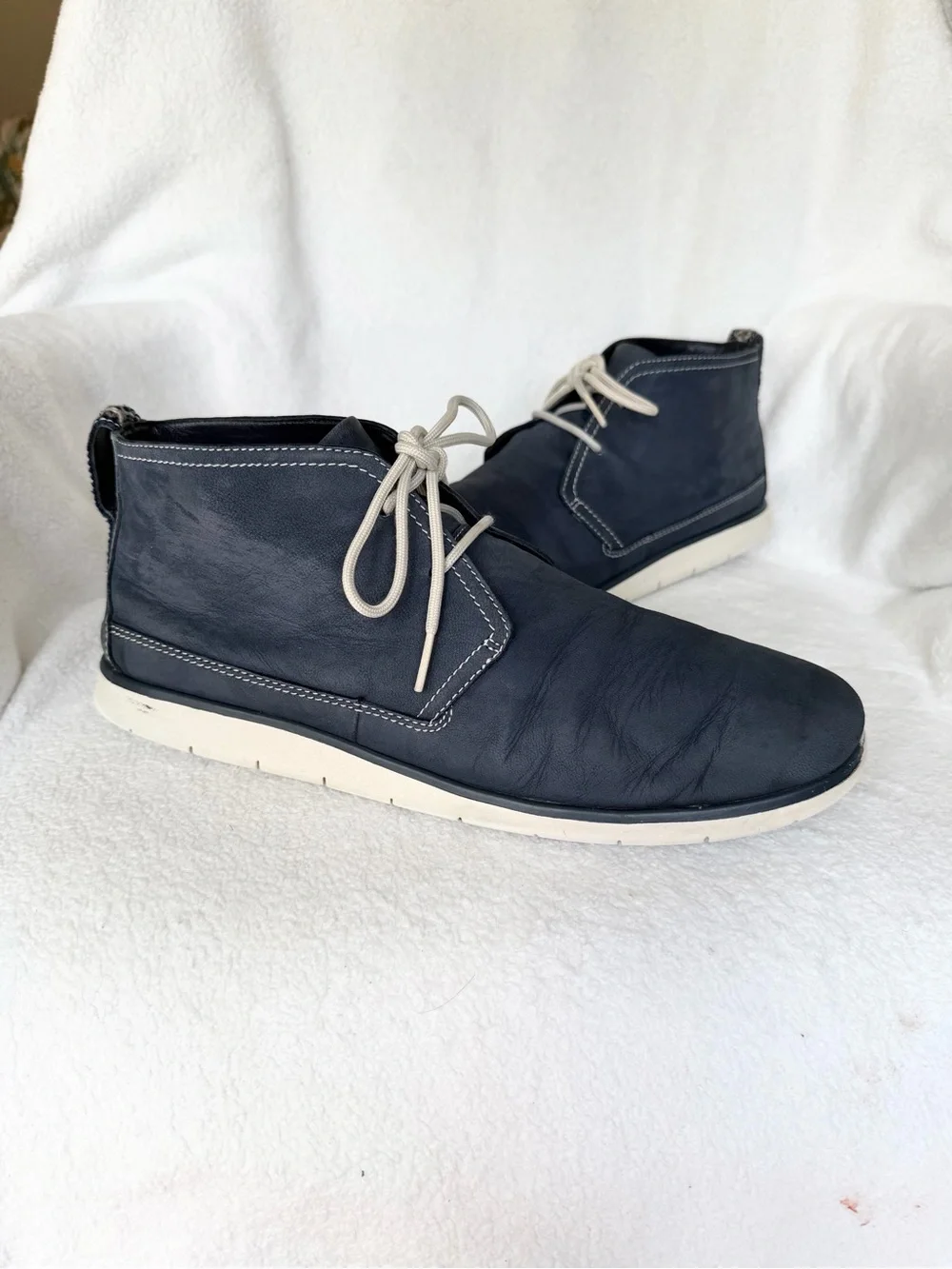 UGG Freamon Boots Mens Size 11 Blue Suede Chukka Ankle Casual Lace Up 1015682